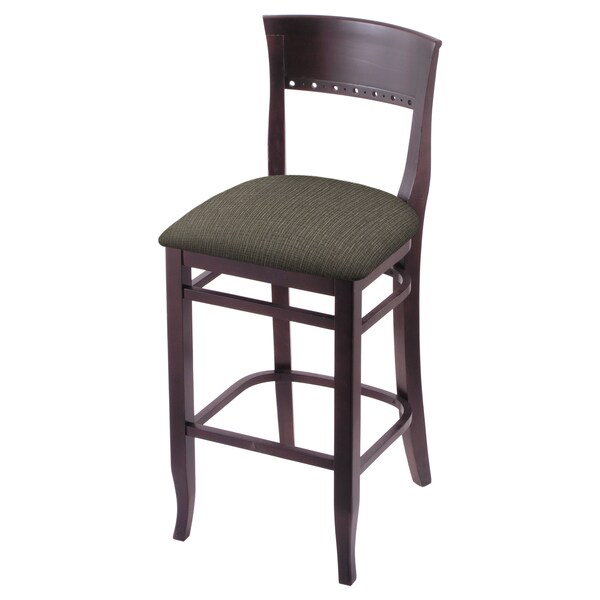 25" Counter Stool, Dark Cherry Finish, Graph Chalice Seat